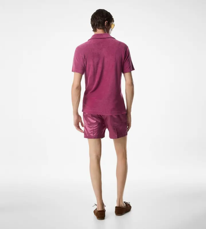 TOWELLING POLO MAGENTA online